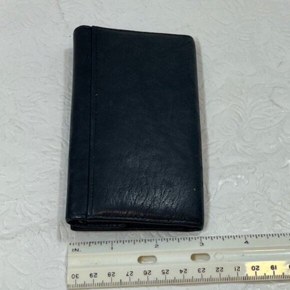 VTG Buxton Black Cowhide Leather Trifold Wallet Credit Card Slots 5.5"x3.25" - Picture 7 of 16